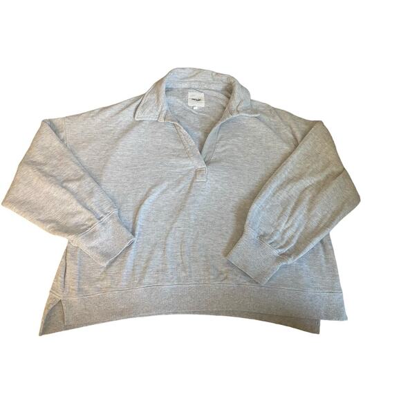 aerie Tops - Aerie Grey Women's Endless Summer Polo Sweatshirt size L